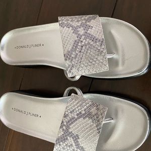 Donald Pliner Fifi silver snake sandal
